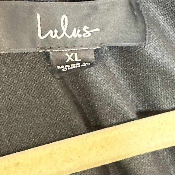 Lulu’s  Shifting Dears Black Long Sleeve Mini Dress| Size XL - Picture 6 of 7